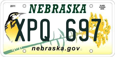 NE license plate XPQ697