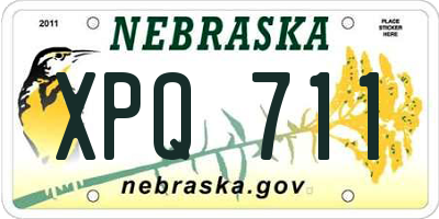 NE license plate XPQ711