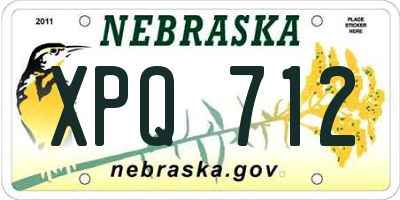 NE license plate XPQ712