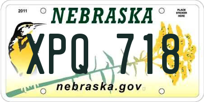 NE license plate XPQ718