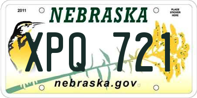 NE license plate XPQ721