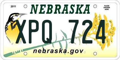 NE license plate XPQ724