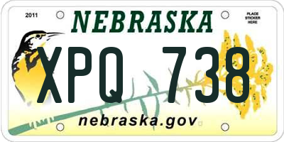 NE license plate XPQ738