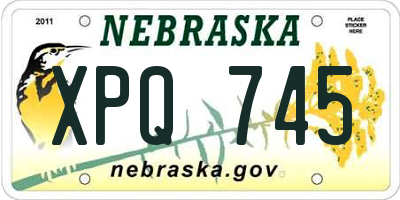 NE license plate XPQ745