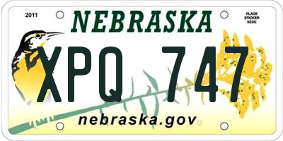 NE license plate XPQ747