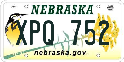 NE license plate XPQ752