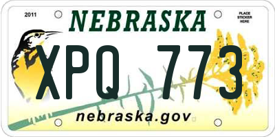 NE license plate XPQ773