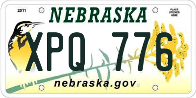 NE license plate XPQ776
