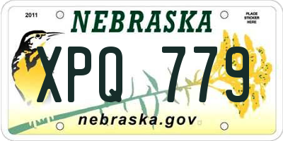NE license plate XPQ779