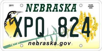 NE license plate XPQ824