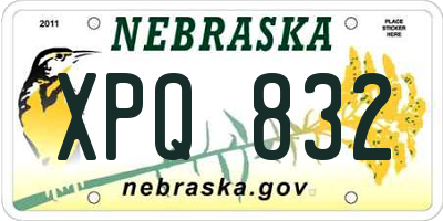 NE license plate XPQ832