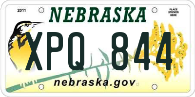 NE license plate XPQ844