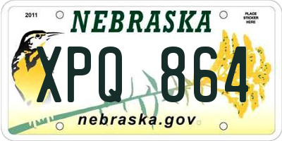 NE license plate XPQ864