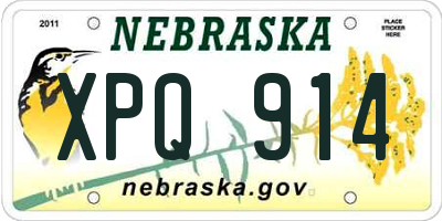 NE license plate XPQ914