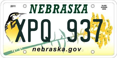 NE license plate XPQ937