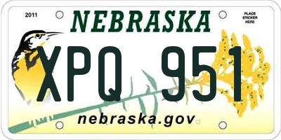 NE license plate XPQ951
