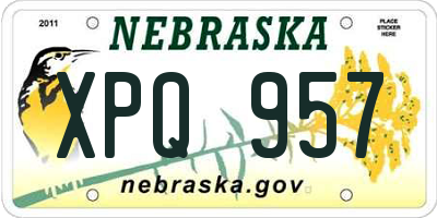 NE license plate XPQ957