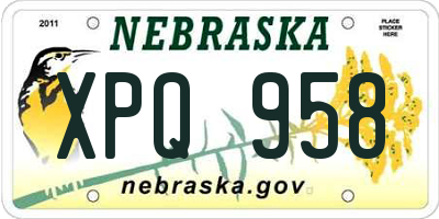 NE license plate XPQ958
