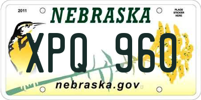 NE license plate XPQ960