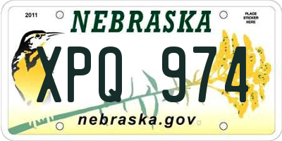 NE license plate XPQ974