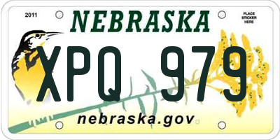 NE license plate XPQ979