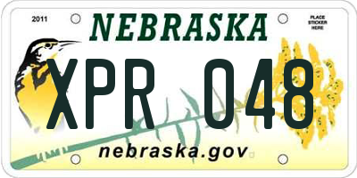 NE license plate XPR048