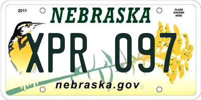 NE license plate XPR097