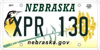 NE license plate XPR130