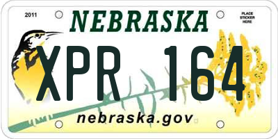 NE license plate XPR164