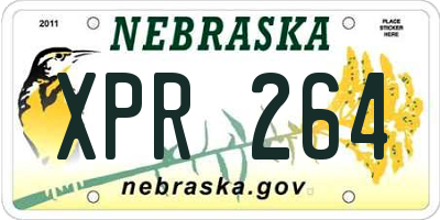 NE license plate XPR264