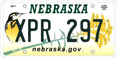 NE license plate XPR297