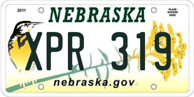 NE license plate XPR319