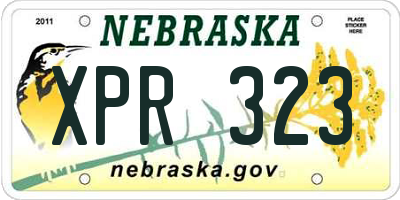 NE license plate XPR323