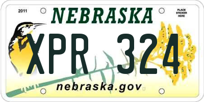 NE license plate XPR324