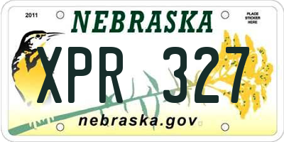 NE license plate XPR327