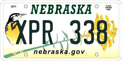NE license plate XPR338