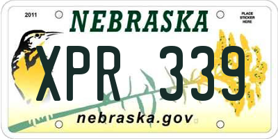 NE license plate XPR339