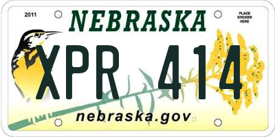NE license plate XPR414