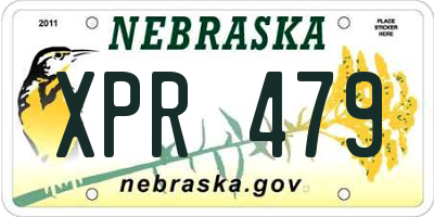 NE license plate XPR479