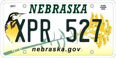 NE license plate XPR527
