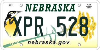 NE license plate XPR528