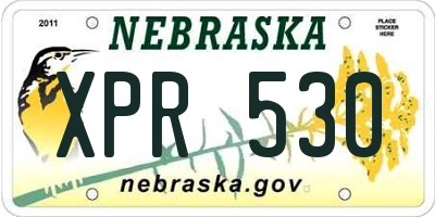 NE license plate XPR530