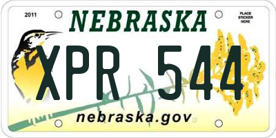 NE license plate XPR544