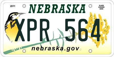 NE license plate XPR564