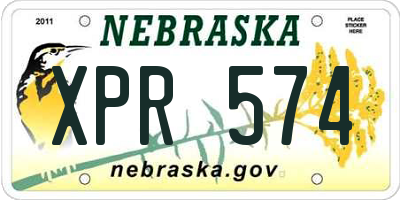 NE license plate XPR574