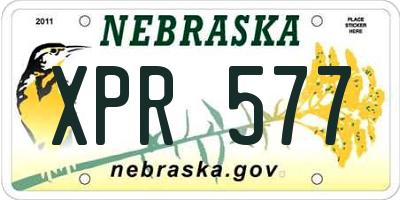 NE license plate XPR577
