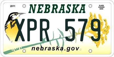 NE license plate XPR579
