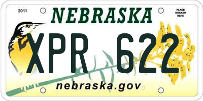 NE license plate XPR622