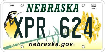 NE license plate XPR624