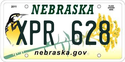 NE license plate XPR628